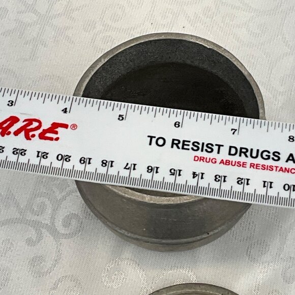 Vintage Pewter Metal Individual Bean Pot With Lid & Handles - Picture 6 of 6